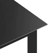 vidaXL Garden Table Black 150x90x74 cm Aluminium and Glass