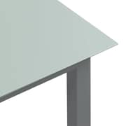 vidaXL Garden Table Light Grey 190x90x74 cm Aluminium and Glass