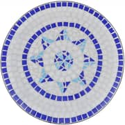 vidaXL Bistro Table Blue and White 60 cm Mosaic