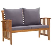 vidaXL 4 Piece Garden Lounge Set with Cushions Solid Acacia Wood
