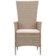 vidaXL 5 Piece Garden Dining Set with Cushions Beige