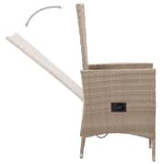 vidaXL 5 Piece Garden Dining Set with Cushions Beige