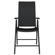 vidaXL 7 Piece Garden Dining Set Black
