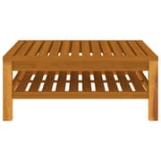 vidaXL 7 Piece Garden Lounge Set with Cream Cushion Solid Acacia Wood