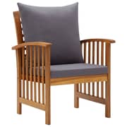 vidaXL 5 Piece Garden Lounge Set with Cushions Solid Acacia Wood