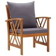 vidaXL 5 Piece Garden Lounge Set with Cushions Solid Acacia Wood