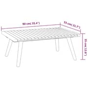 vidaXL 4 Piece Garden Lounge Set with Cushions Solid Acacia Wood