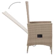 vidaXL 7 Piece Garden Dining Set with Cushions Beige