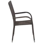 vidaXL 5 Piece Garden Dining Set Brown and Black