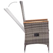 vidaXL 7 Piece Garden Dining Set with Cushions Grey