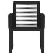 vidaXL 7 Piece Garden Dining Set Black
