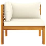 vidaXL 8 Piece Garden Lounge Set with Cream Cushion Solid Acacia Wood