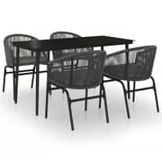 vidaXL 5 Piece Garden Dining Set Anthracite