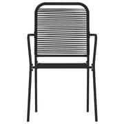 vidaXL 7 Piece Garden Dining Set Black
