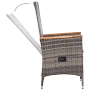 vidaXL 7 Piece Garden Dining Set with Cushions Grey