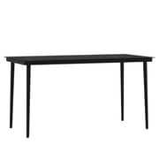 vidaXL 7 Piece Garden Dining Set with Cushions Black