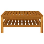 vidaXL 6 Piece Garden Lounge Set with Cream Cushion Solid Acacia Wood