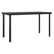 vidaXL 7 Piece Outdoor Dining Set Black