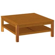 vidaXL 7 Piece Garden Lounge Set with Cream Cushion Solid Acacia Wood