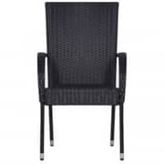 vidaXL 5 Piece Outdoor Dining Set Black