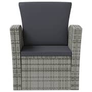 vidaXL 8 Piece Garden Lounge Set with Cushions Poly Rattan Grey