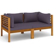 vidaXL 2-Seater Garden Sofa with Cushion Solid Acacia Wood