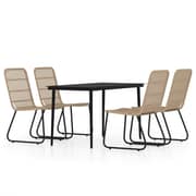 vidaXL 5 Piece Garden Dining Set Oak