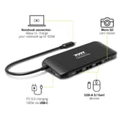 Port Type-C Travel Docking Station 100 Watt Black