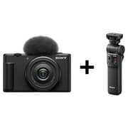 Sony ZV-1F 1inch Sensor Mirrorless Vlog Camera Body Black- DSCZV1F With GPVPT2BT Grip