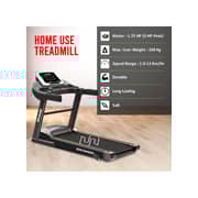 Sparnod Fitness STH-1250 (3 Hp Peak) Automatic Motorised Treadmill for Home Use | Speed-12Km/Hr | Max User Weight 100 Kg | 3 Level Manual Incline | Free Installation Video Assistance