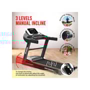 Sparnod Fitness STH-1250 (3 Hp Peak) Automatic Motorised Treadmill for Home Use | Speed-12Km/Hr | Max User Weight 100 Kg | 3 Level Manual Incline | Free Installation Video Assistance
