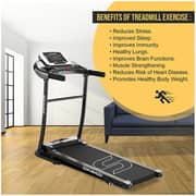 Sparnod Fitness STH-1250 (3 Hp Peak) Automatic Motorised Treadmill for Home Use | Speed-12Km/Hr | Max User Weight 100 Kg | 3 Level Manual Incline | Free Installation Video Assistance