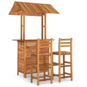 vidaXL 3 Piece Garden Bar Set Solid Wood Acacia