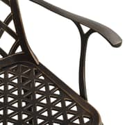 vidaXL 3 Piece Bistro Set Cast Aluminium Bronze