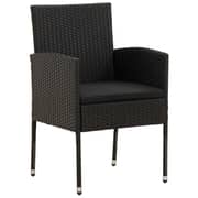 vidaXL 5 Piece Outdoor Dining Set Poly Rattan Black