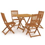 vidaXL 5 Piece Folding Garden Dining Set Solid Acacia Wood