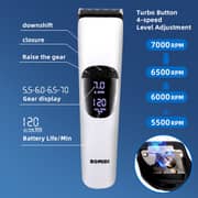 Bomidi L1 Electric Hair Clipper LCD Display Rechareable Razor Trimmer Adjustable Speed Shaver Type-C Charging - White