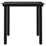 vidaXL 5 Piece Garden Dining Set Grey and Black