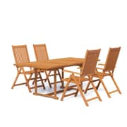 vidaXL 5 Piece Garden Dining Set Solid Wood Acacia