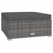 vidaXL 5 Piece Garden Lounge Set with Cushions Poly Rattan Grey