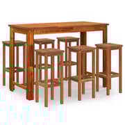 vidaXL 7 Piece Garden Bar Set Solid Wood Acacia