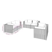 vidaXL 6 Piece Garden Lounge Set with Cushions Poly Rattan Brown
