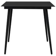 vidaXL 5 Piece Garden Dining Set Cotton Rope and Steel Black