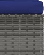 vidaXL 4 Piece Garden Lounge Set with Cushions Grey Poly Rattan