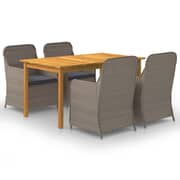 vidaXL 5 Piece Garden Dining Set Brown