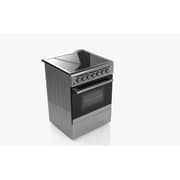 AFRA Japan Free Standing Electrical Cooking Range, 60x60, Rotisserie, 64L, Closed Door Grilling, Vitro Ceramic, Stainless Steel- AF-60VTSS