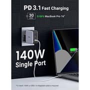Ugreen 3 Port Wall Charger With USB-C Cable 1.5m Grey