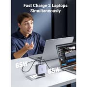 Ugreen 3 Port Wall Charger With USB-C Cable 1.5m Grey