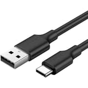 كيبل USB-C مطلي نيكل بطول متر واحد وأسود من يو جرين