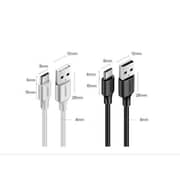 كيبل USB-C مطلي نيكل بطول متر واحد وأسود من يو جرين